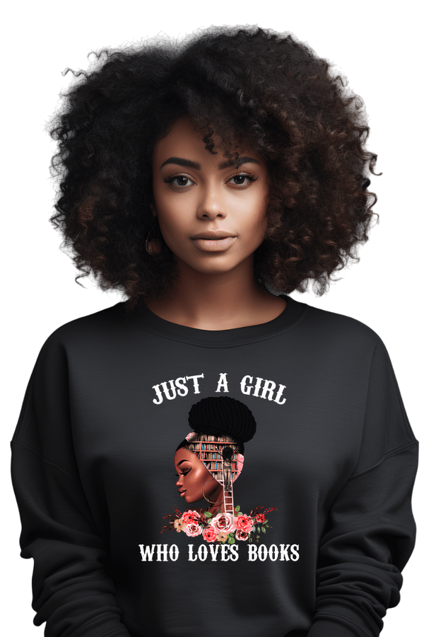 Sweatshirt "Just a girl who loves books"