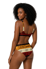 AFRICAN PRINT HIGH WAIST BIKINI - ANNIKA