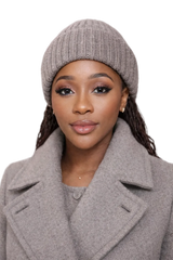 Cashmere Beanie with satin lining (Cream)