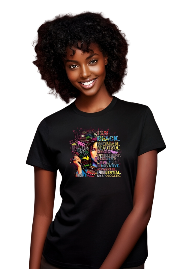 T-shirt "I am black unapologetic"
