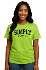 T-Shirt "Simply blessed" (Green)
