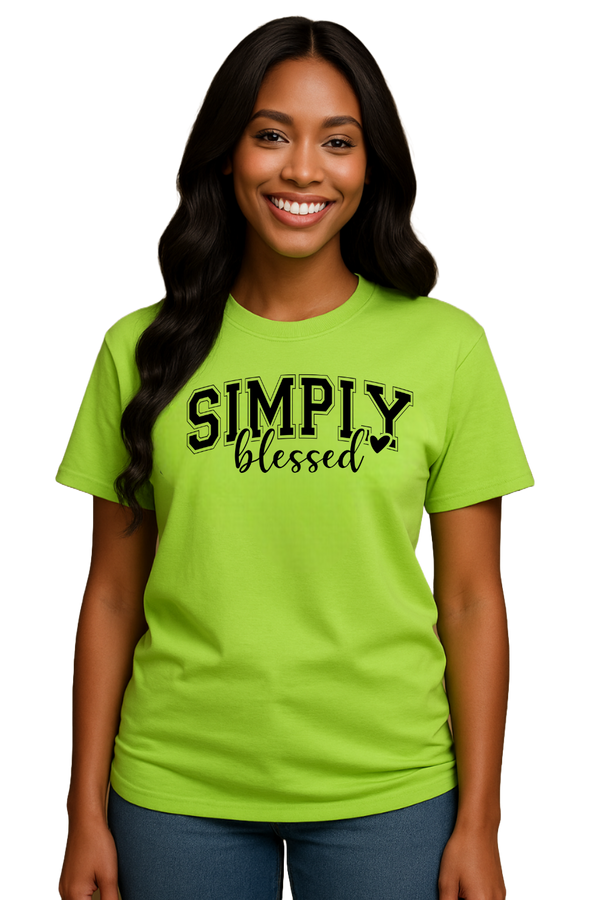 T-Shirt "Simply blessed" (Green)