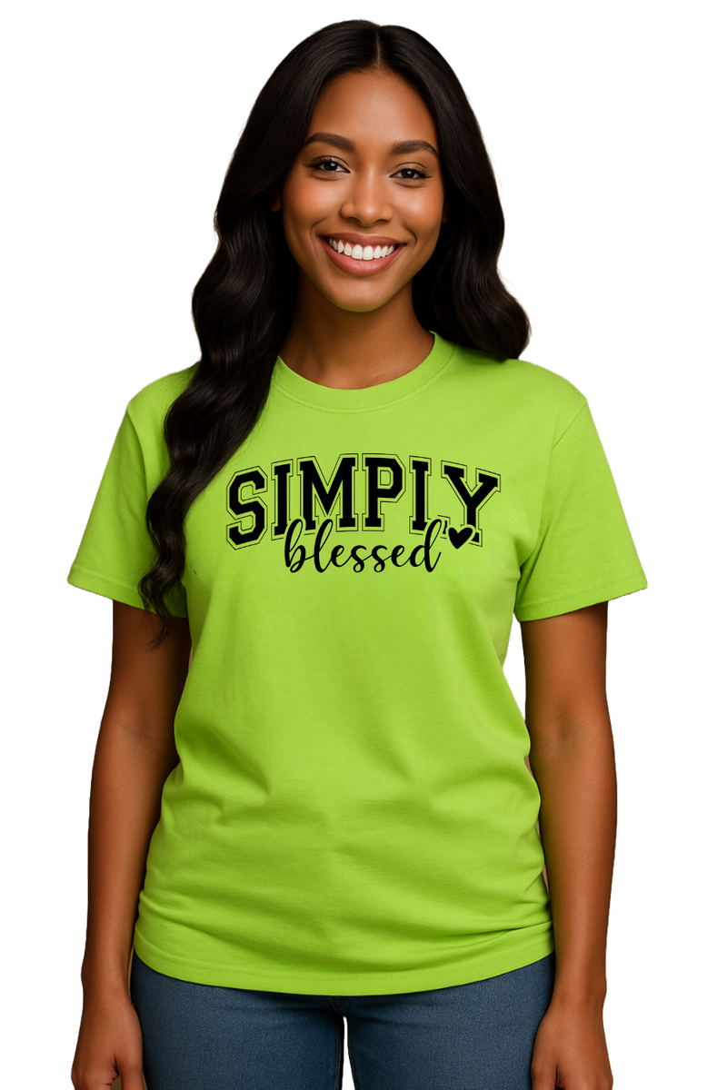 T-Shirt "Simply blessed" (Green)