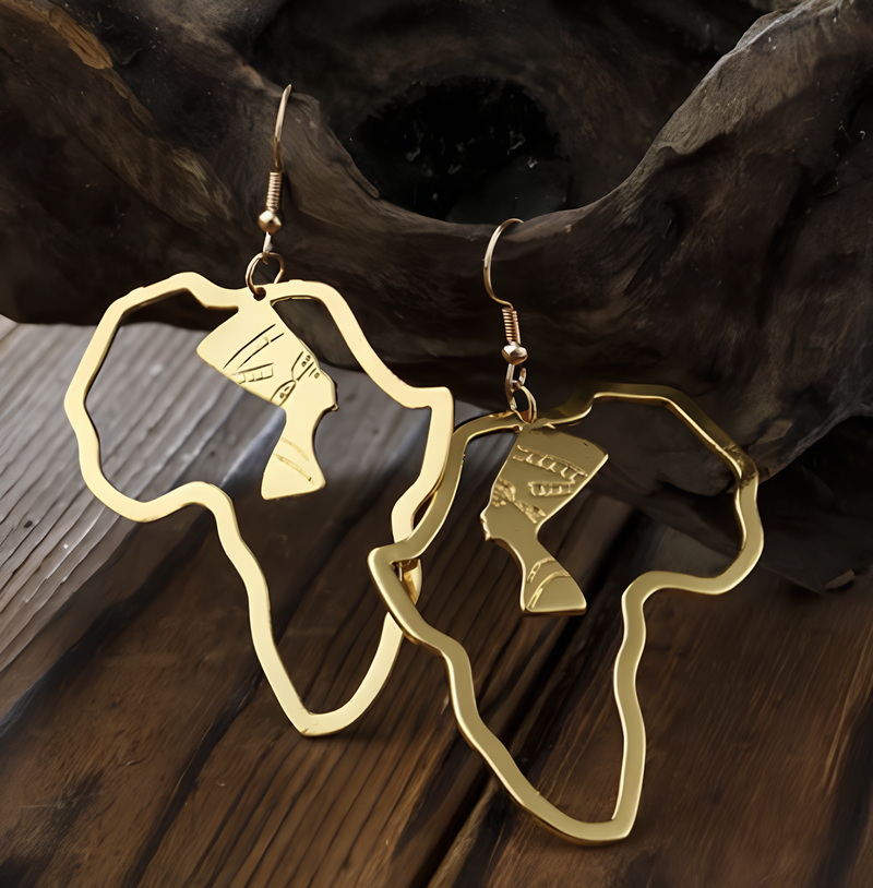 African Nefertiti Earrings
