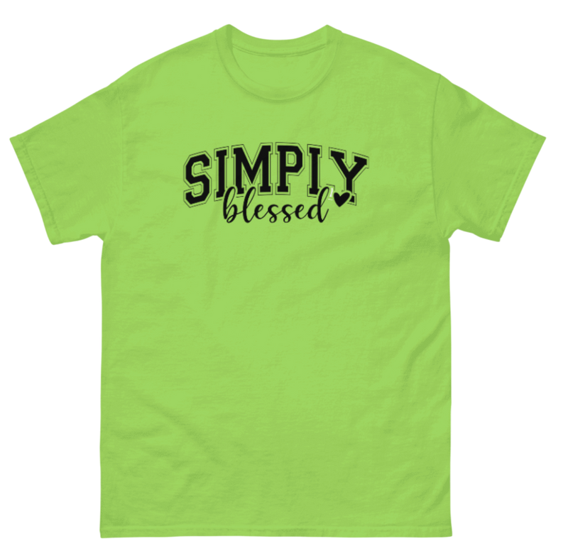 T-Shirt "Simply blessed" (Green)
