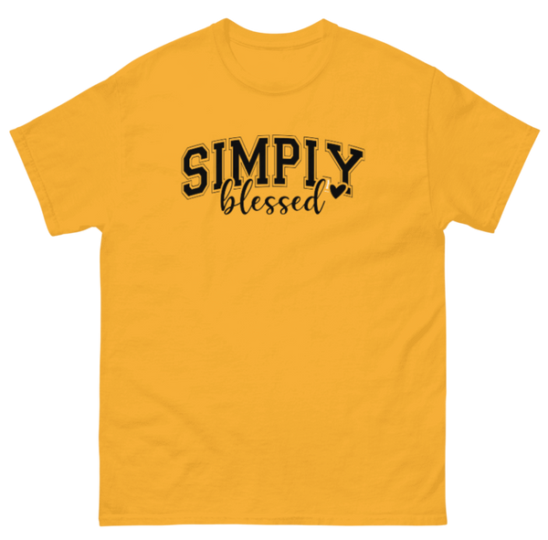 T-Shirt "Simply blessed" (Yellow)