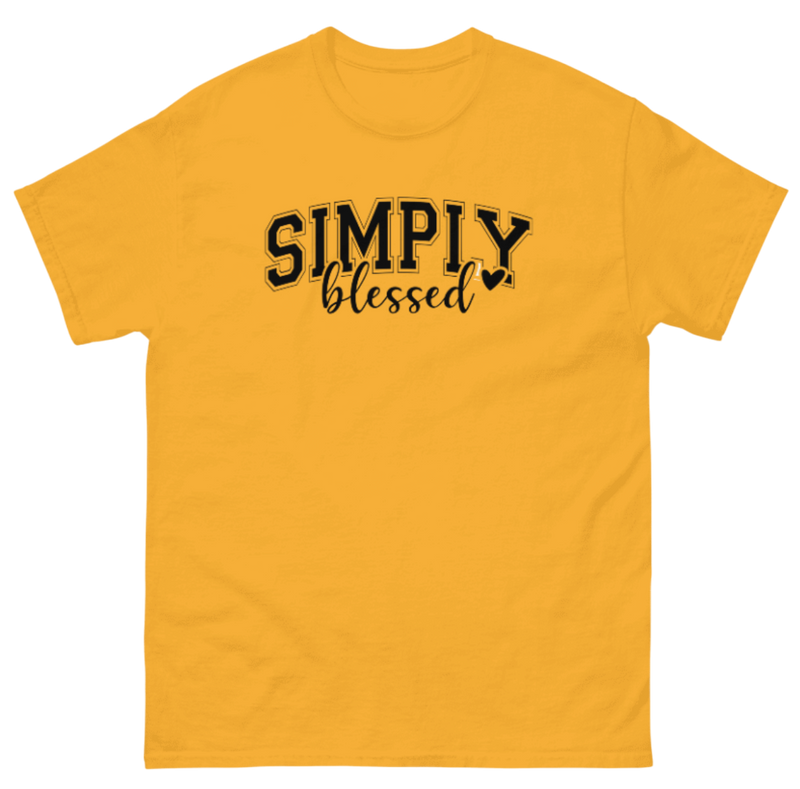 T-Shirt "Simply blessed" (Yellow)
