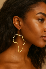 Earrings "Large Africa Map"