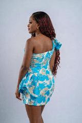 ONE SHOULDER MINI DRESS - KENDRA (SIZE S)