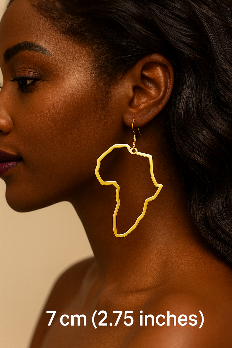 Earrings "Large Africa Map"