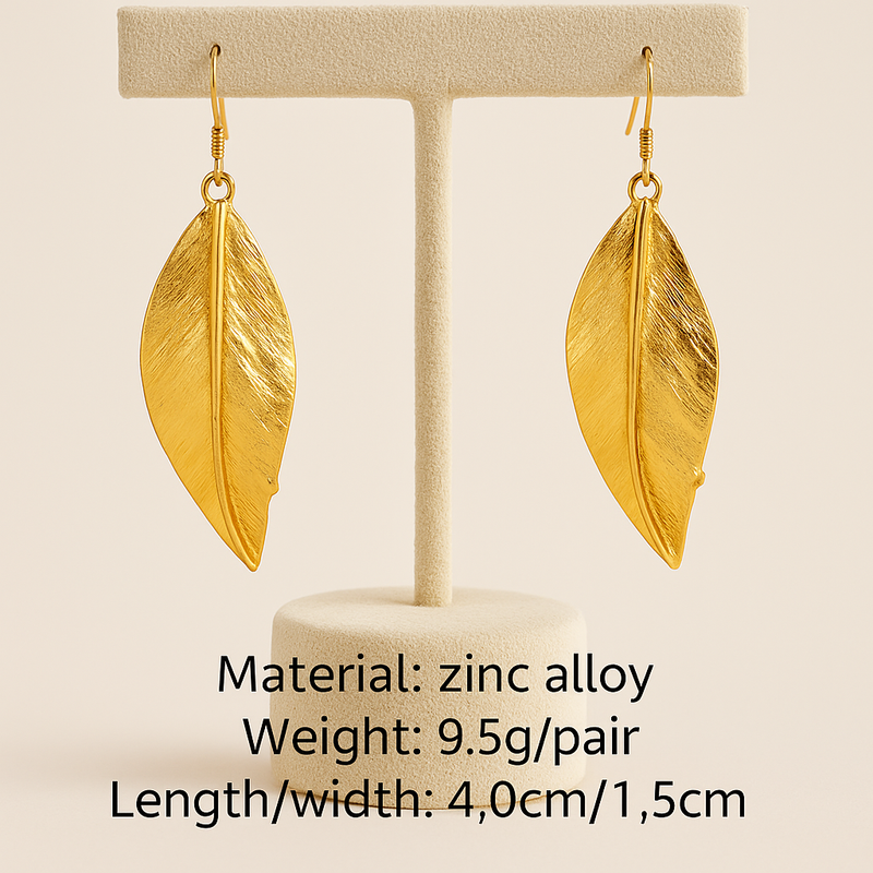 Earrings "Gold leaf"