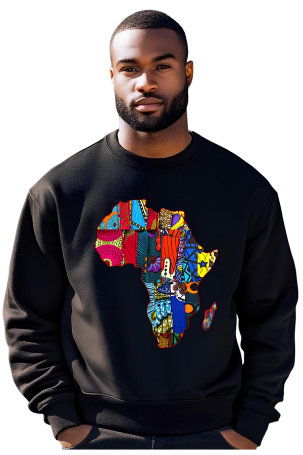 Sweatshirt "Ankara Africa Map"