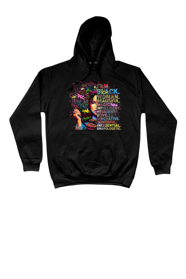 Hoodie "I am black woman, Beautiful"