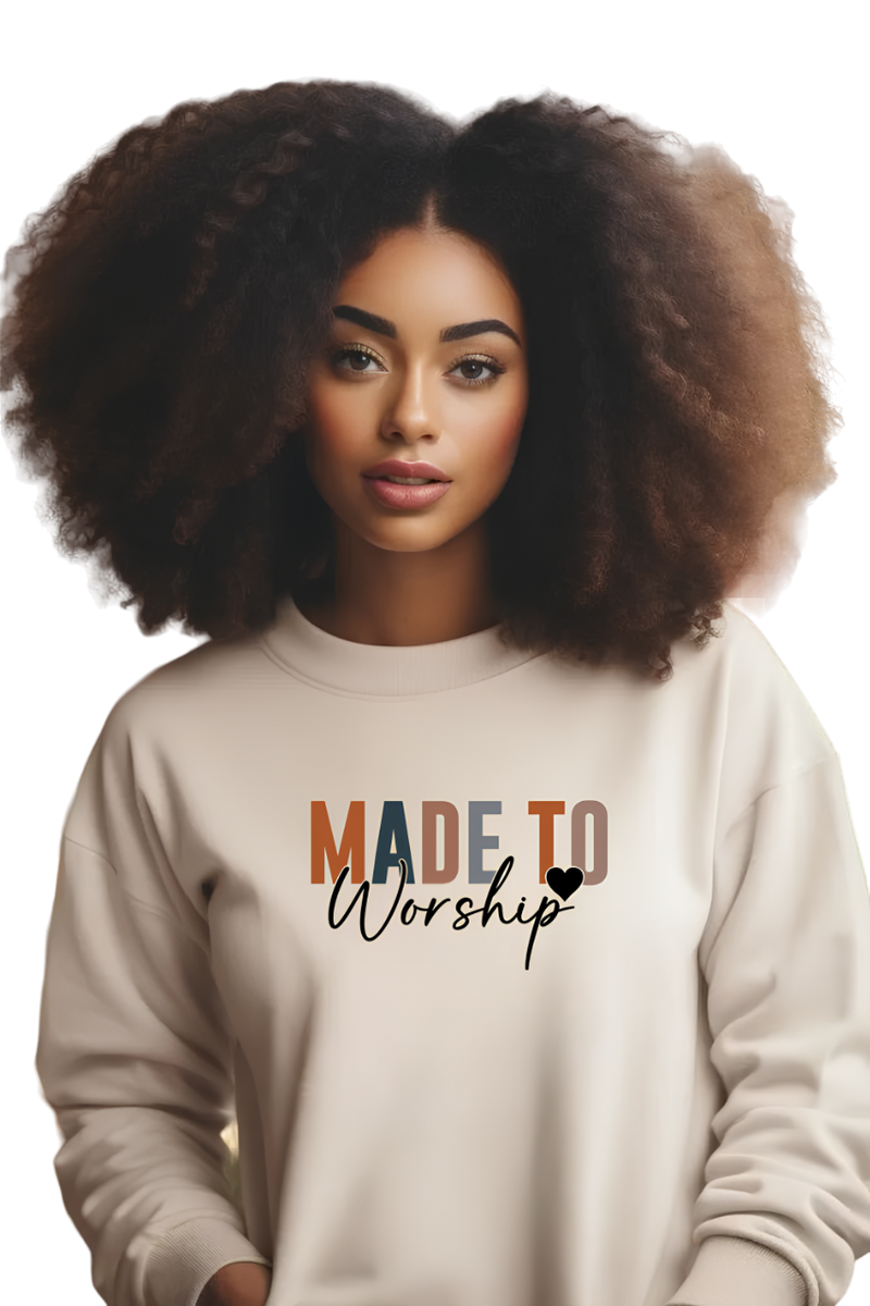 Sweatshirt  "Made to worship"