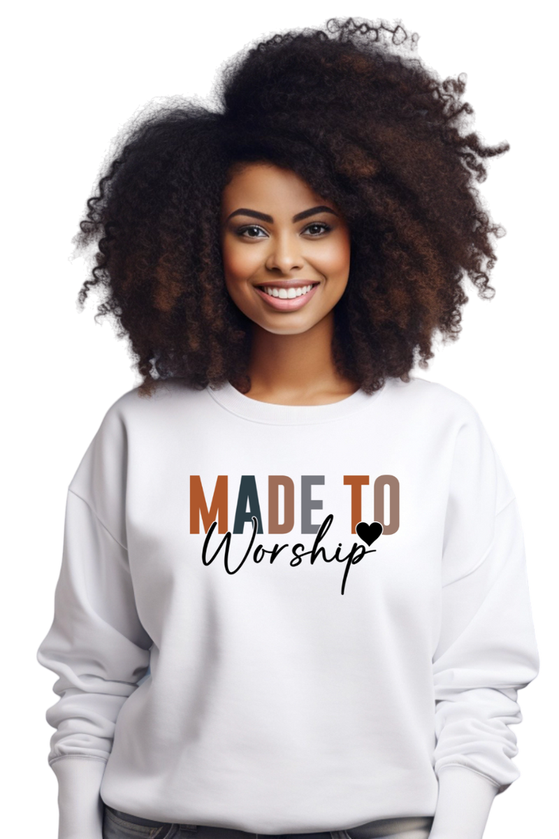 Sweatshirt  "Made to worship"