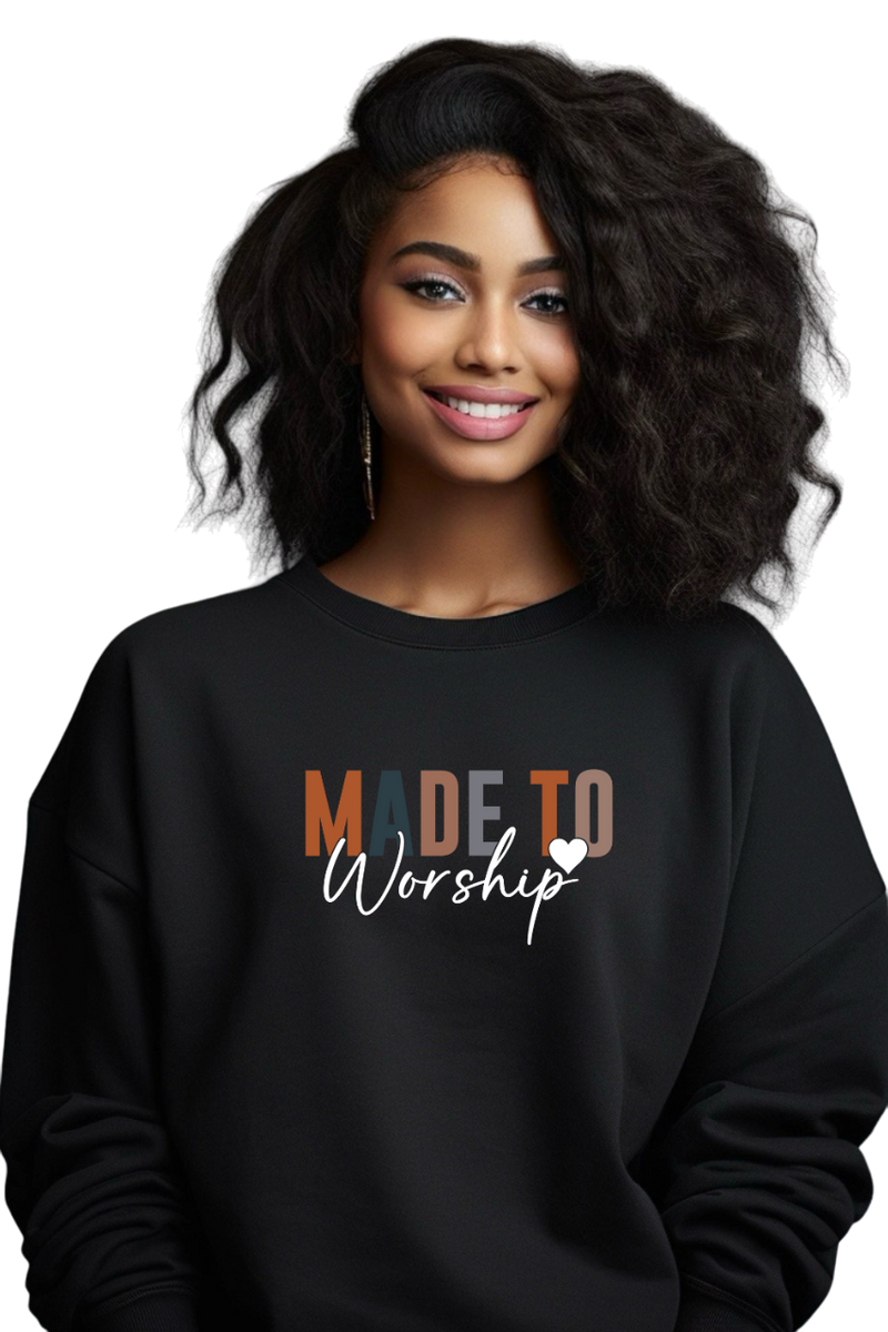 Sweatshirt  "Made to worship"