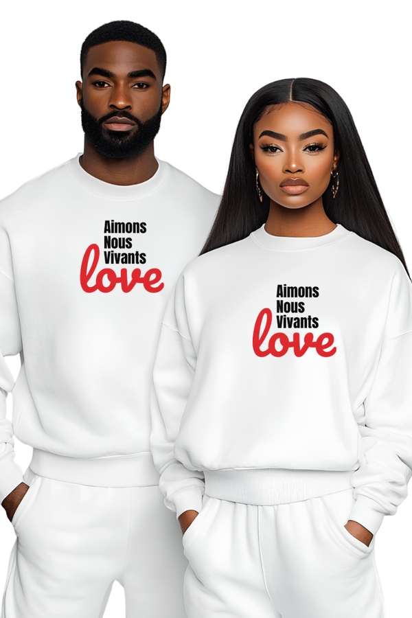 Sweatshirt "Aimons nous vivants - Love"