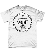 T-shirt "Woman of Faith. Rooted in Christ"