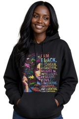 Hoodie "I am black woman, Beautiful"