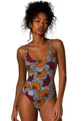 AFRICAN PRINT ONE PIECE SWIMSUIT SET - CHINELO