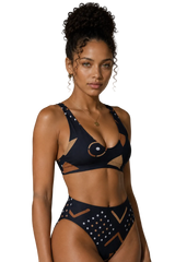 AFRICAN PRINT HIGH WAIST BIKINI - AYOOLA