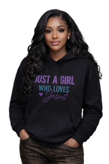 Hoodie "Just a girl who loves Jesus"