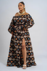 AFRICAN PRINT TOP & MAXI SKIRT - OLUCHI (Size L)