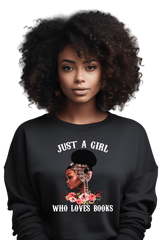 Sweatshirt "Just a girl who loves books"