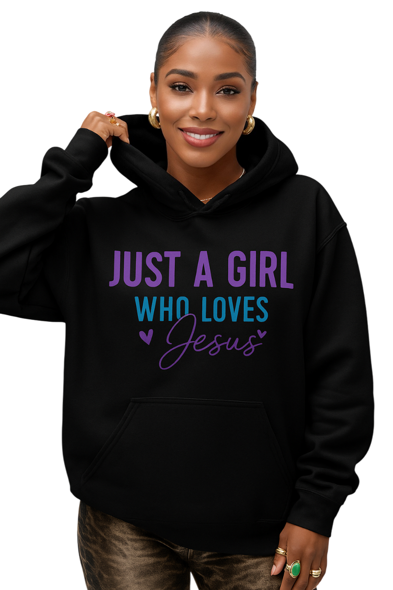 Hoodie "Just a girl who loves Jesus"