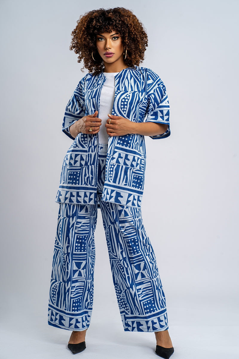 AFRICAN PRINT KIMONO & TROUSERS - NDOP