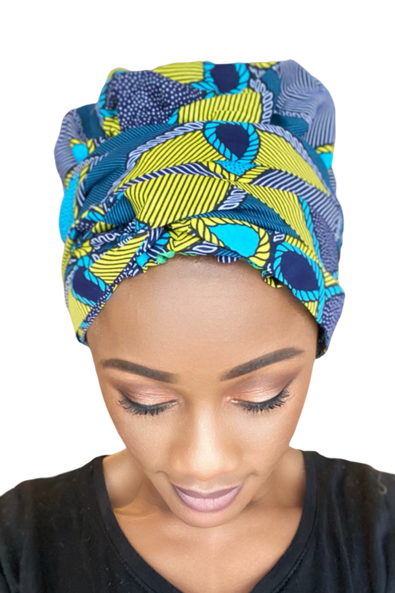 Ankara and Satin  Headwrap - Leke