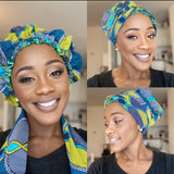 Ankara and Satin  Headwrap - Leke