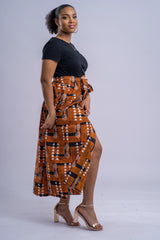 AFRICAN PRINT MAXI SKIRT - KWENTO