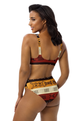 AFRICAN PRINT HIGH WAIST BIKINI - ANNIKA