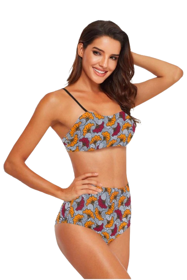 AFRICAN PRINT FULL CUP BIKINI - CHINELO