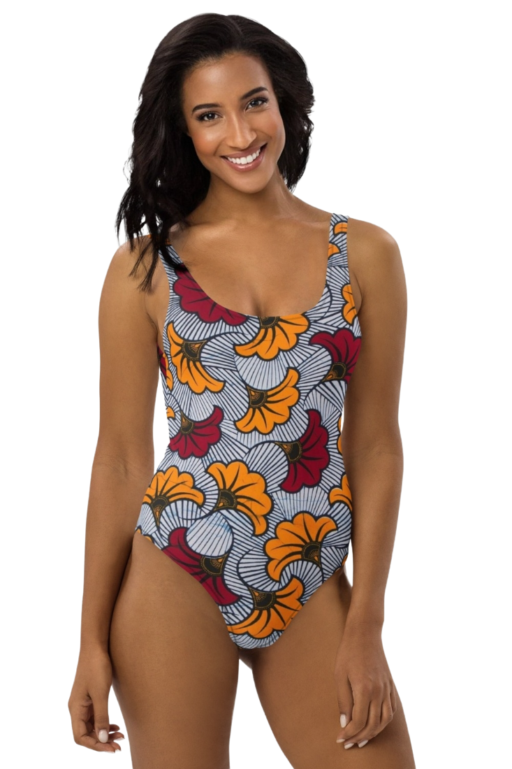 AFRICAN PRINT ONE PIECE SWIMSUIT SET - CHINELO