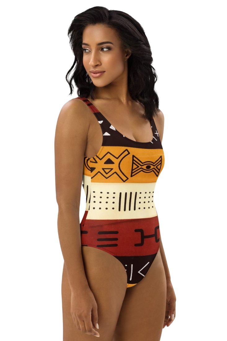 AFRICAN PRINT ONE PIECE SWIMSUIT - ANNIKA