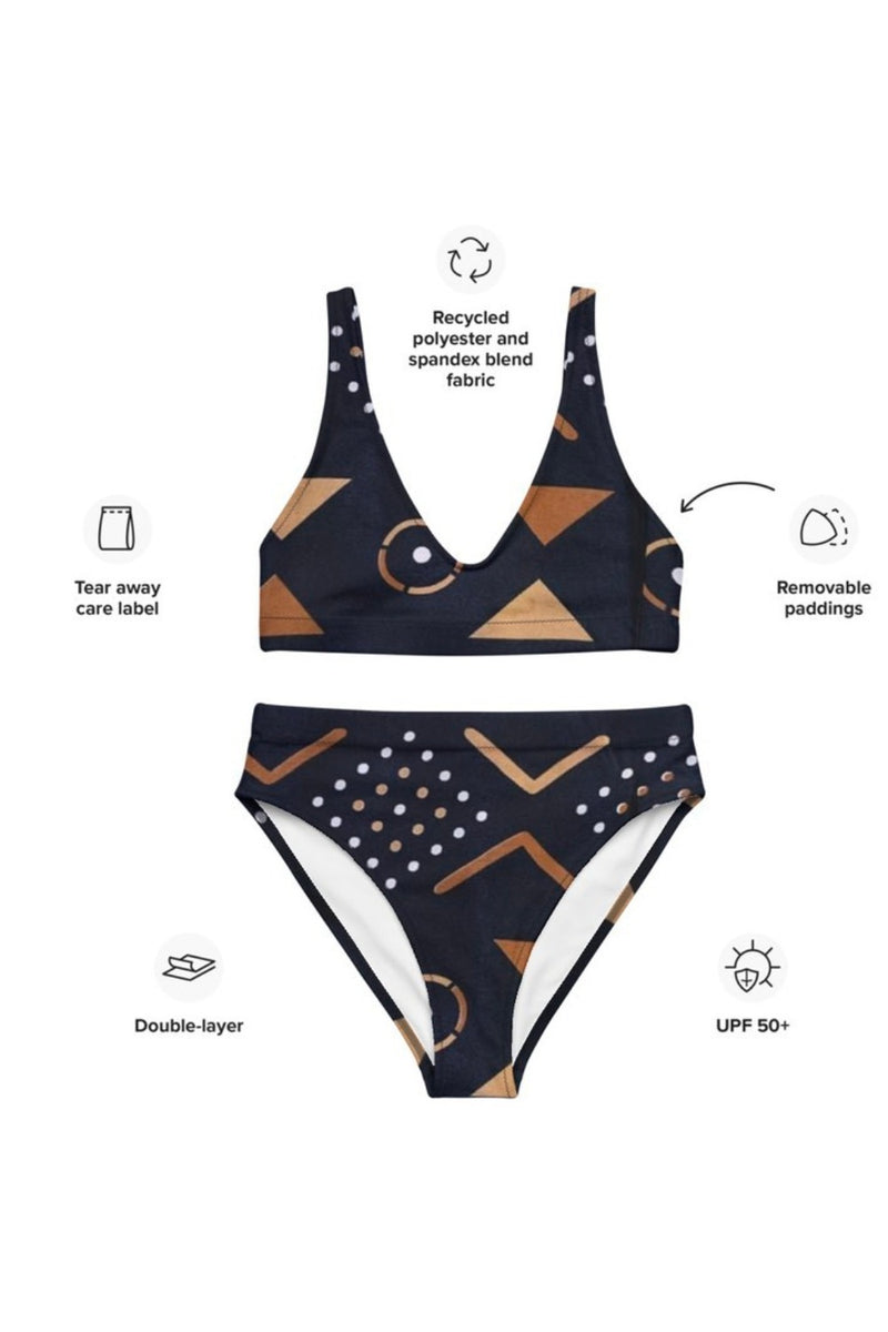 AFRICAN PRINT HIGH WAIST BIKINI - AYOOLA