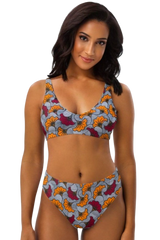 AFRICAN PRINT HIGH WAIST BIKINI - CHINELO