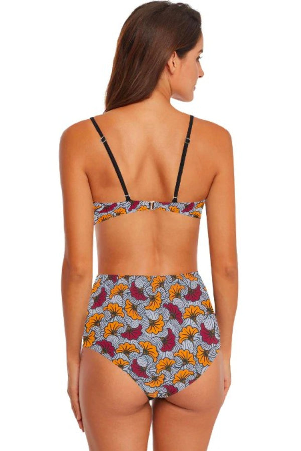 AFRICAN PRINT FULL CUP BIKINI - CHINELO