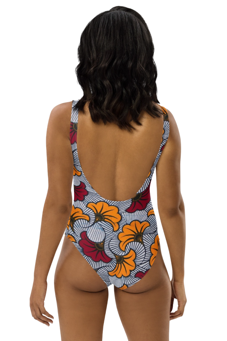 AFRICAN PRINT ONE PIECE SWIMSUIT SET - CHINELO