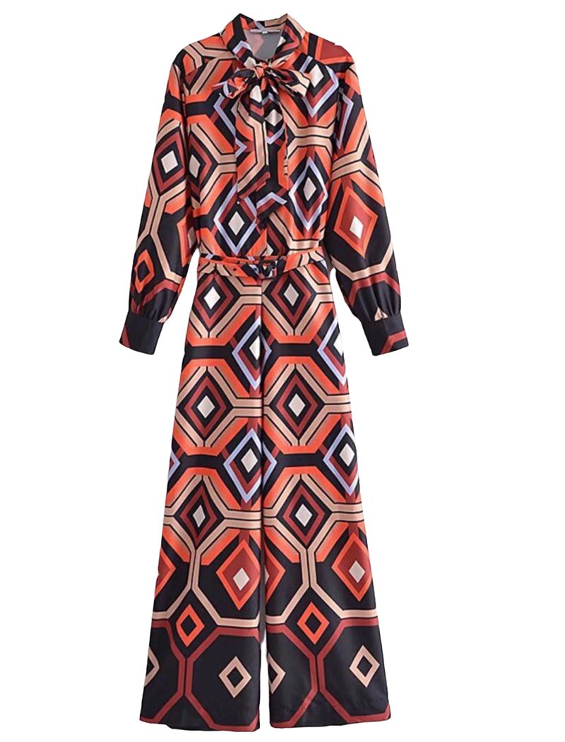 GEOMETRIC PRINT JUMPSUIT - ORNELLE