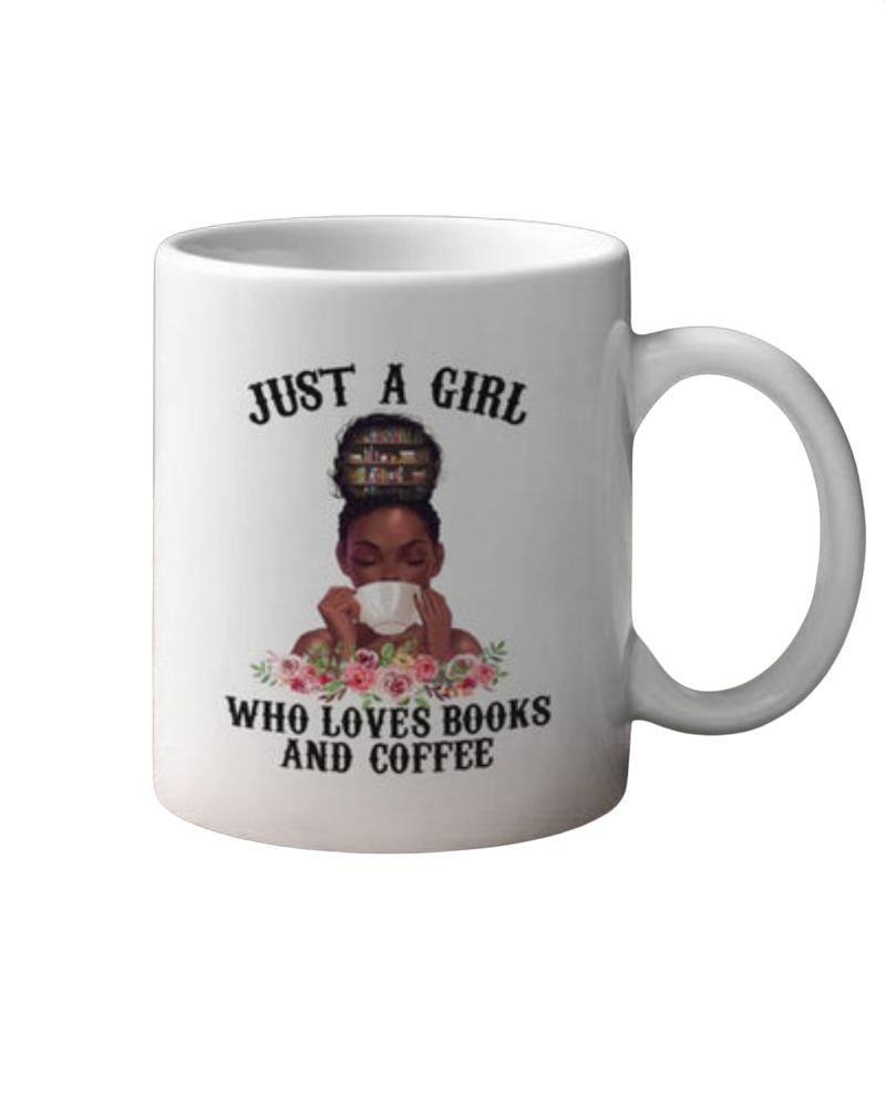 Mug "Just a girl who loves books and coffee"