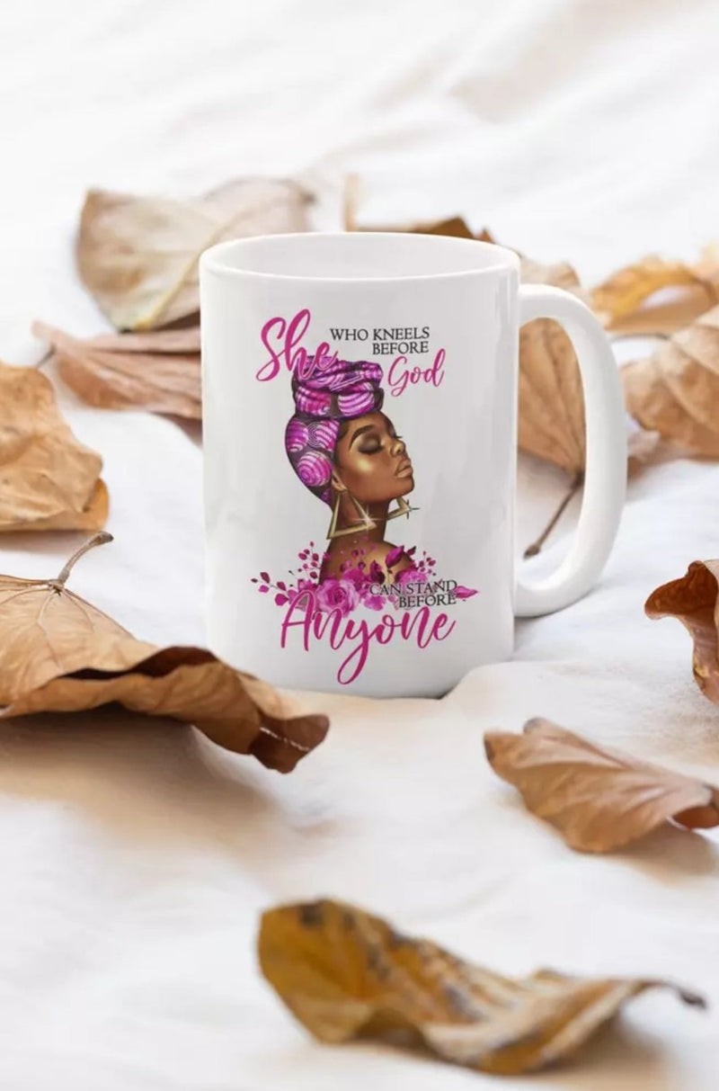 Mug "She who kneels before God"