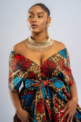 AFRICAN PRINT INFINITY MAXI DRESS - SADE