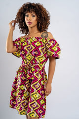 AFRICAN PRINT MIDI DRESS - CHINARA