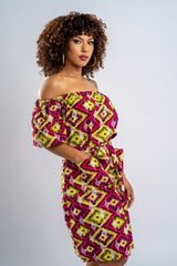 AFRICAN PRINT MIDI DRESS - CHINARA