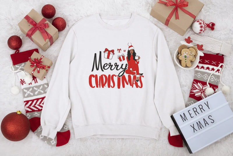 Sweatshirt "Christmas and coffee"