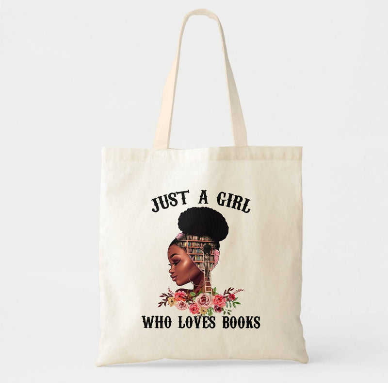 Tote bag "Girl who loves books"