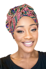 Ankara and Satin  Headwrap - Koumba